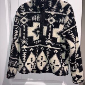 Ariat Black and White Fleece Pullover